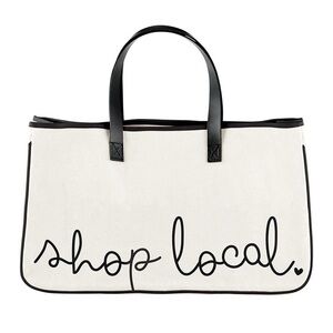 Santa Barbara Design Studio canvas tote “shop local” - New